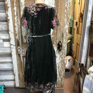 johnny was joanna velvet wrap dress